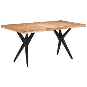 Mesa de jantar 160x80x76 cm madeira de acácia maciça wf210460
