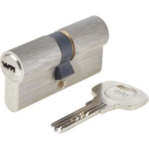 Cilindro de fechadura removível yale série 1000+ 30x30 mm niquelado