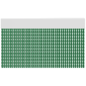 Tubo de cortina de porta PVC verde / 120 x 220