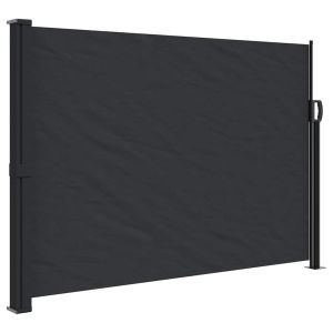Toldo lateral retrátil 140x600 cm preto