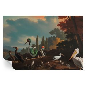 Papel de parede autocolante pássaros pitorescos 104x152 tulup