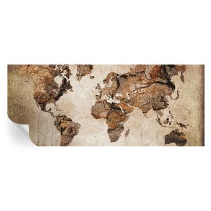 Papel de parede vinílico mapa de madeira 250x104 tulup
