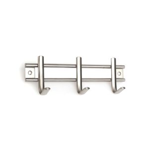 Cabide de parede com 3 cabides | estilo funcional | feito de aço inoxidável