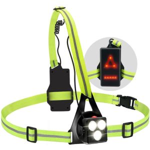 Lanterna LED USB 3 modos recarregável correr camping