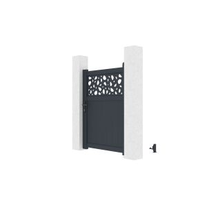 Portão pedonal dolomite sunny 1 m h140 + poste eiffel 15x15