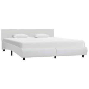 vidaXL estructura de cama con LED sin colchón blanco 180x200 cm