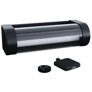Aplique solar e recarregável booster "loma" 150 a 900 lumen - preto