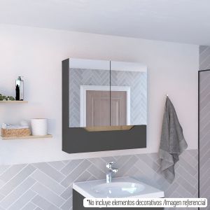 Laurent armário de parede da casa de banho laurent chumbo / duna