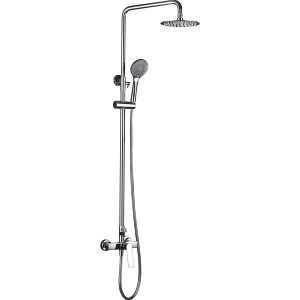 Conjunto de coluna de duche monocomando com barra extensível em cromado
