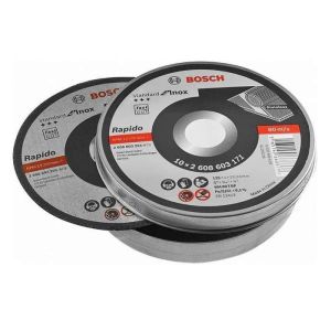 Caixa Bosch com 10 discos de corte para aço inox e metal 125mm x 1mm