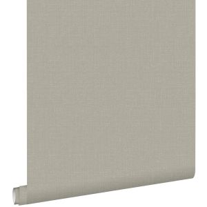 Estahome papel de parede textura de linho taupe 53 cm x 10.05 m