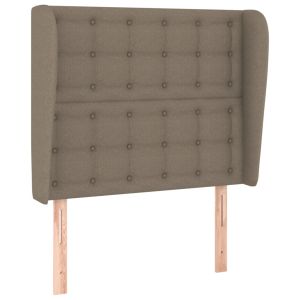 vidaXL cabecero con orejas de tela gris taupe 103x23x118/128 cm