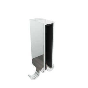 Gancho de toalha 32x18x75mm para tela de chuveiro, cabe em vidro de 8-10mm
