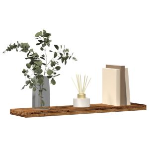 Prateleiras de parede 4 pcs derivados de madeira madeira velha 473573