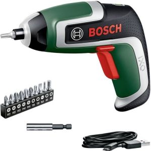 Chave de fenda sem fio Bosch ixo 7 com 10 pontas e caixa de armazenamento