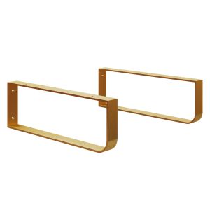 Conjunto de 2 suportes de fixaçãos dourado mate para tampo de lavatório