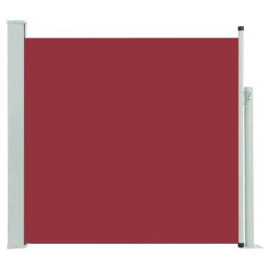 Toldo lateral retrátil para pátio 170x300 cm vermelho