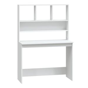 Secretária c/ prateleiras 102x45x148cm derivados madeira branco