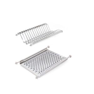 Emuca escorredores de pratos para módulos altos, módulo 450mm, aço inox