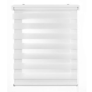 Storesdeco| estore de rolo dia/noite duplo em tecido branco, 140 x 250 cm
