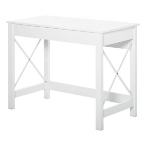 Secretária 105x50x76 cm mdf color blanco Homcom, escritório - secretárias