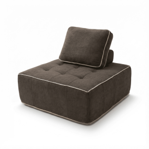 Sillón zen 1 plaza - chocolate y arena