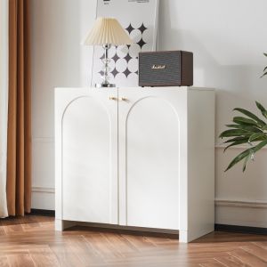 Aparador branco 2 portas 80x80x40cm