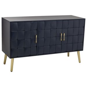 Aparador de madeira preto 120x41.5x71h cm