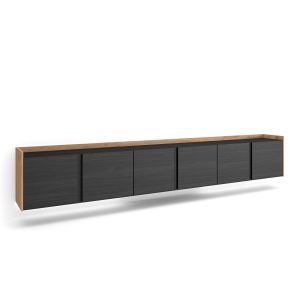 Móvel de tv, 309x35x50cm, suspensos, LED rf4594