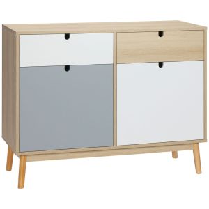 Aparador auxiliar 100x40x79.5cm bicolor Homcom