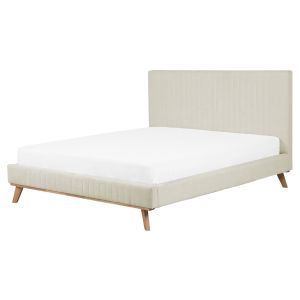 Cama chenille talence 160 x 200 cm creme claro