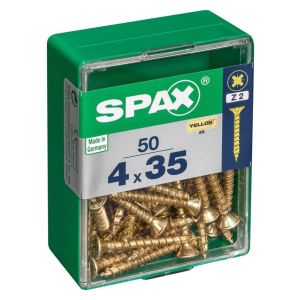 Tirafondo cabeza plana yellox - m - 4x35 mm