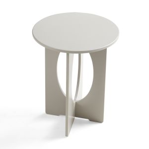 Mesa de apoio podeldsvin redonda 49x40 cm taupe [en.casa]