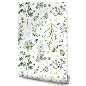 Papel de parede das folhas da natureza para o quarto decoração moderna