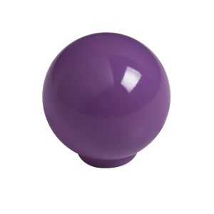 Puxador esfera de abs 24 mm violeta brilhante, lote com 75
