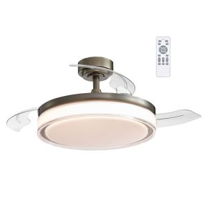 Ventoinha de teto retrátil com luz LED 45w oroel cuero 3 cct