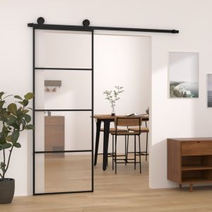 Porta deslizante c/ conj. Ferragens 76x205cm vidro esg/alumínio ptxt3454