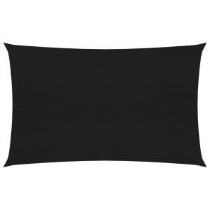 vidaXL toldo de vela hdpe negro 160 g/m² 3x5 m