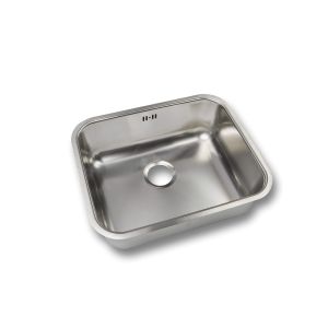 Pia de cozinha, 1 tigela, aço inoxidável acetinado.