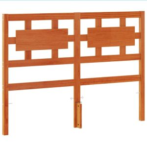 vidaXL cabecero de cama madera maciza de pino marrón cera 135 cm