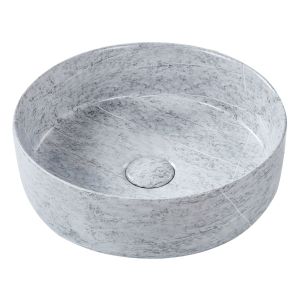 Lavatório de bancada gudar ⌀ 37 cm cerâmica efeito de betão cinzento
