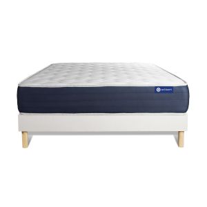 Conjunto de estrado branco + colchão actisom actimemo sleep (160x200 cm - e