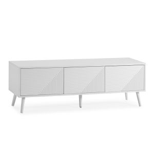 Móvel tv telmo 3 portas cor branco 130 cm