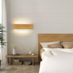Nettlife aplique parede LED madeira 32x8