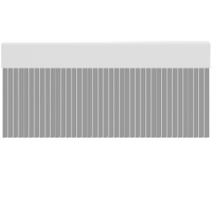 Porta PVC cortina onda cinza opaco / 120 x 220