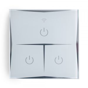 Interruptor inteligente Wi-Fi 3 botões google home / alexa / tyua app