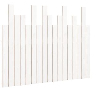 Cabeceira de parede madeira de pinho maciça branca 108 x 3 x 80 cm