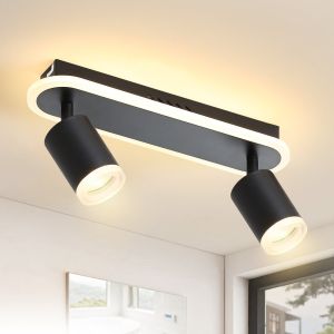 Nettlife luminária de teto LED preto 32.5x8.2
