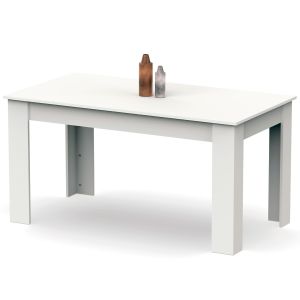 Mesa de jantar de madeira, sala de estar, briebe opal branco