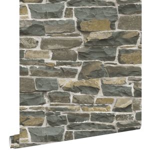 Estahome papel de parede parede de tijolo castanho 53 cm x 10.05 m